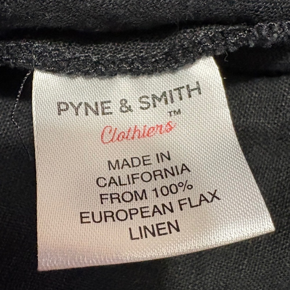 Pyne & Smith Clothiers Black Linen Shift Dress XL European Flax Made in USA - Picture 6 of 7